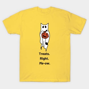 Treats. Right. Now. Ghost Cat T-Shirt